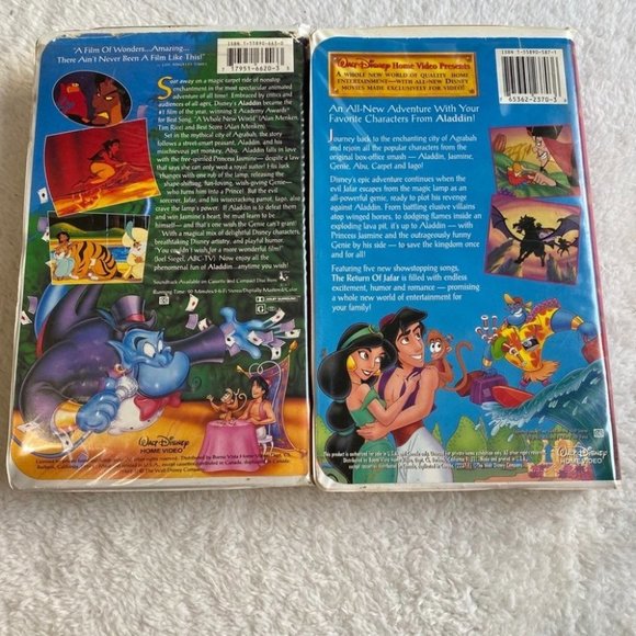 💕 Aladdin Black Diamond The Clasics (VHS, 1993) & The Return of Jafar VHS - Picture 10 of 10